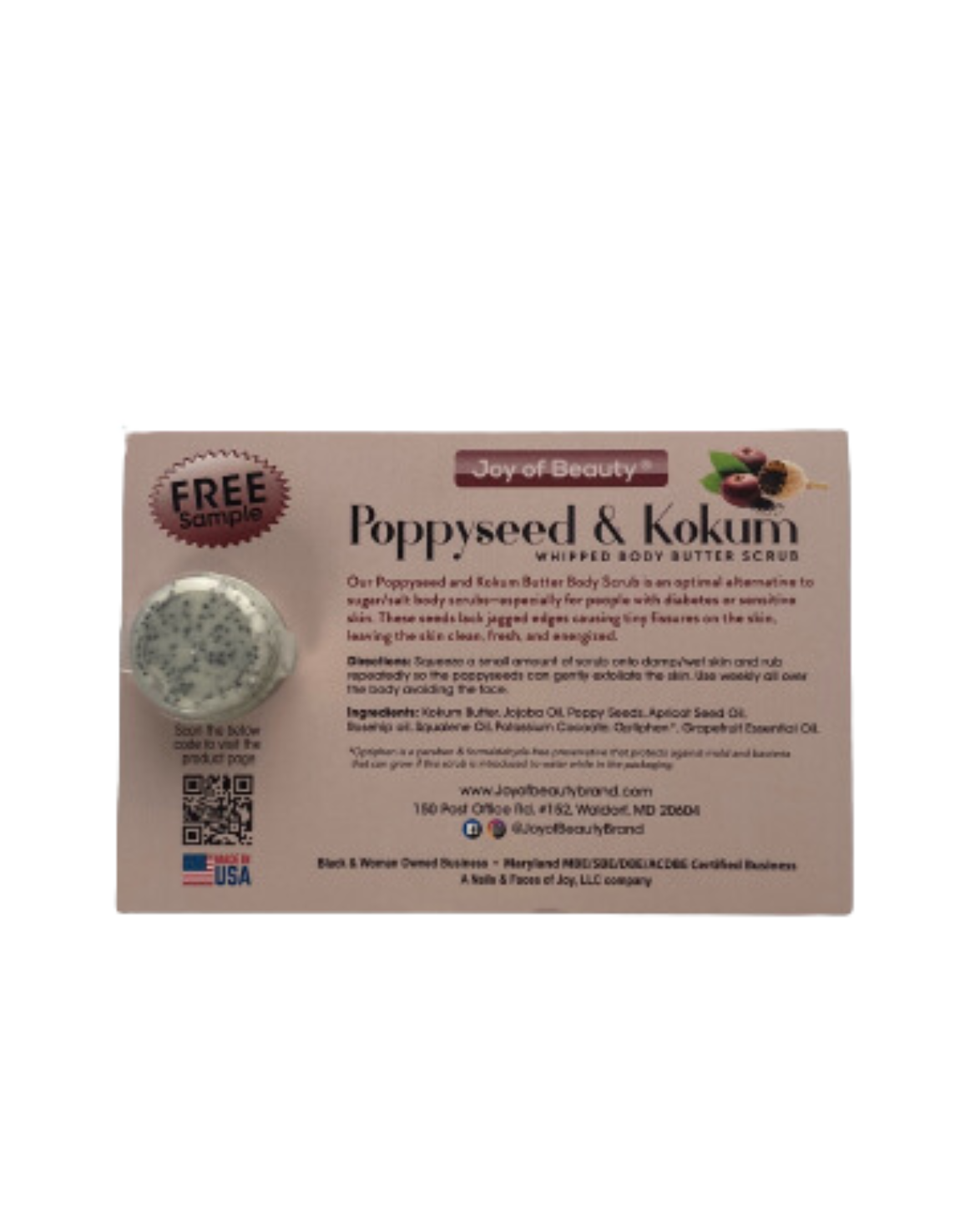 Poppyseed & Kokum Whipped Body Butter Scrub